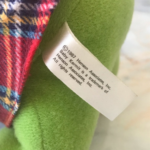 Baby Kermit The Frog & Baby Fozzie Bear Muppets 7" McDonalds 1987 Plush Animal - Picture 13 of 13